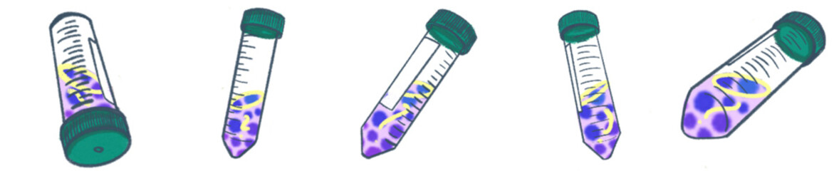Biology Chemistry Centrifuge Tube Graphic for Education and Research Design