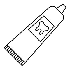 Toothpaste Icon – Flat Design Dental Hygiene Symbol