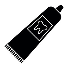 Toothpaste Icon – Flat Design Dental Hygiene Symbol