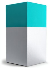 Teal And White Blocky Package Design