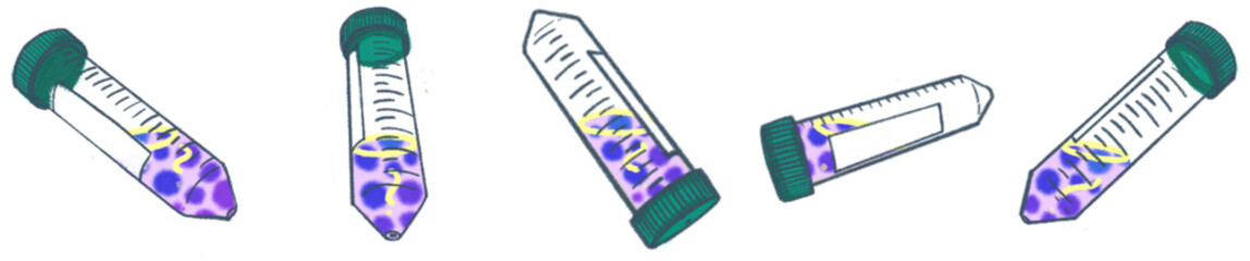Biology Chemistry Centrifuge Tube Graphic for Education and Research Design