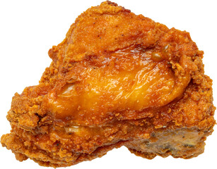 crispy fried chicken isolated on white background