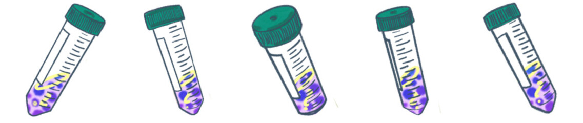 Biology Chemistry Centrifuge Tube Graphic for Education and Research Design