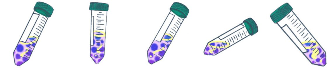 Biology Chemistry Centrifuge Tube Graphic for Education and Research Design