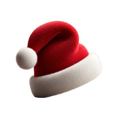 Santa Claus's red hat on a transparent background.