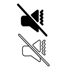 vector mute sound icon set