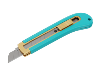 Isolated Retractable Blade Utility Knife, Sharp Edge Cutter, Box Cutter, Office Tools