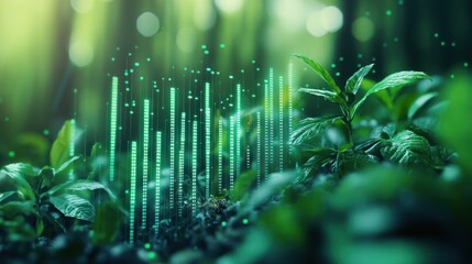 Green tech data growth in forest