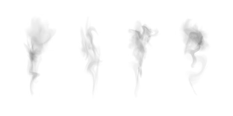 Fototapeta premium Realistic white steam cloud dust PNG effect