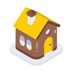 House Isometric vector Illustration 