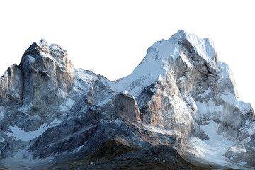 Snowy Mountain Peaks at Sunrise