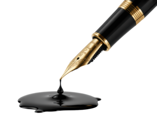 Fountain Pen with Ink Drop Writing Tool Luxury Stationery Art
