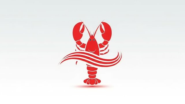 Red Lobster Logo Design Animation.