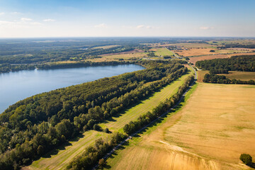 Jezioro Pławniowice - Krajobraz - lotnicza perspektywa 
