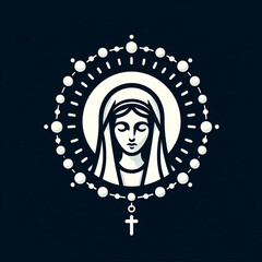 Ilustra&ccedil;&atilde;o de Nossa Senhora do Ros&aacute;rio