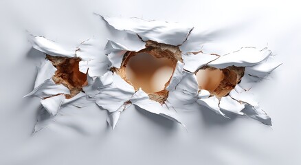 Ripped White Paper Abstract Background