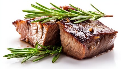 Roasted Beef Cubes with Rosemary