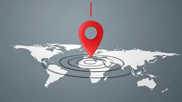 Global Positioning System - World Map Location Pinpoint.