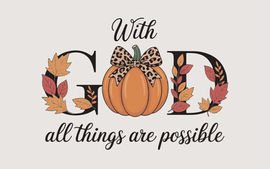 God All Things Are Possible Text Art faith religion