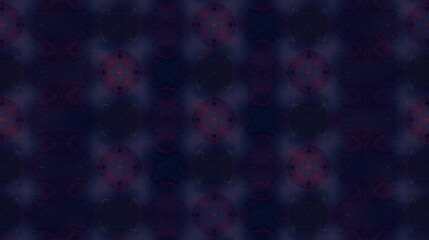 Dark abstract seamless pattern with blurred blue and red geometric shapes creating a mysterious and atmospheric background texture.