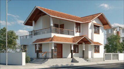Two story home exterior design