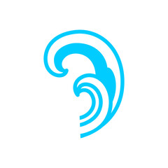 wave logo vector