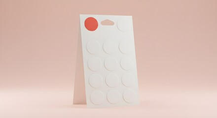 Blank Sticker Sheet Mockup - Customizable Label Template