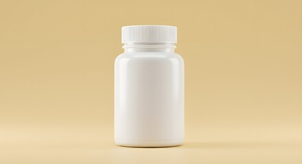 White Plastic Medicine Bottle Mockup