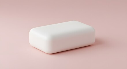 Minimalist White Rounded Rectangle on Pink Background