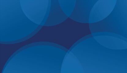Abstract background with overlapping translucent blue circles on dark navy backdrop