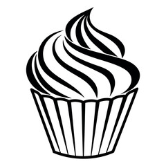 Black color National Whipped Cream Day Design, Solid White Background (9).eps