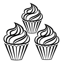 Black color National Whipped Cream Day Design, Solid White Background (11).eps