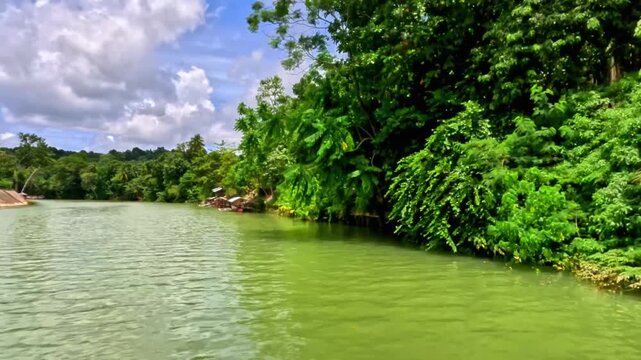 TIMEWARP LOMBOC river in the forest. SPEED UP X5 | 4k |  120fps | 