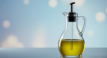 Olive Oil Dispenser in Glass Pitcher with Spout