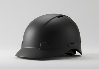 Fototapeta premium Black Hard Hat: Construction Safety Equipment