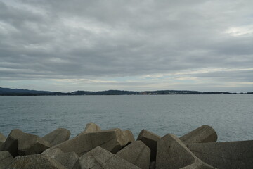 防波堤から見る海