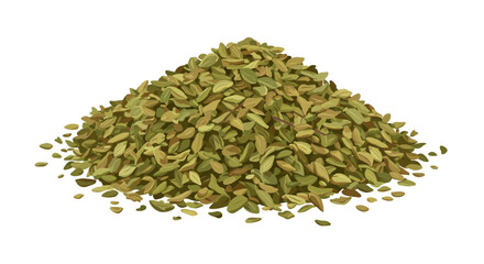 A pile of dried oregano leaves and stems displaying shades of green and tan