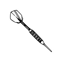 classic dart arrow with flight and grooved barrel