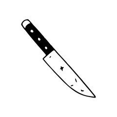 kitchen knife outline for cooking