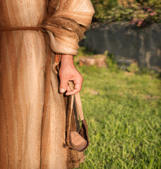 Ancient man with a sling