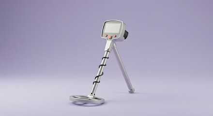 Metal Detector on Purple Background