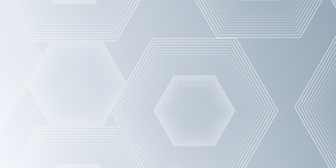 Abstract gray background with white dynamic wavy hexagon texture. suitable for wallpaper poster banner vector