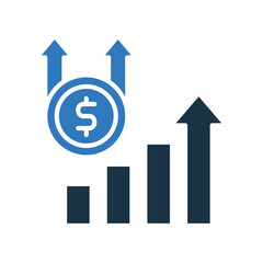 Revenue Growth mixed color icon