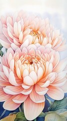 Peach Blossom Watercolor: Delicate Layers of Light