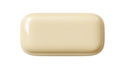 Beige bar of soap isolated on white background, hygiene cleansing product for skincare, bathing, cosmetic washing health concept minimal design