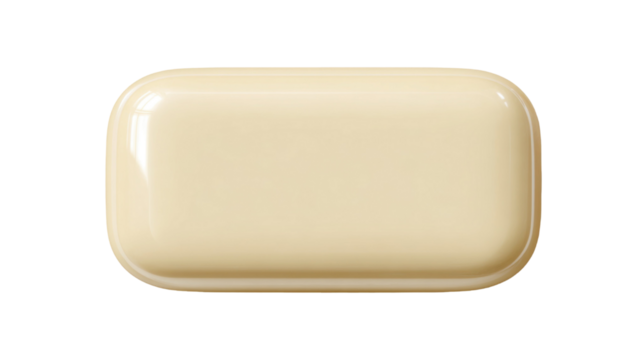 Beige bar of soap isolated on white background, hygiene cleansing product for skincare, bathing, cosmetic washing health concept minimal design