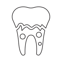 Damaged Tooth Outline