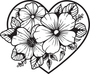 Romantic Floral Heart Laser Cut