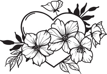 Romantic Floral Heart Laser Cut