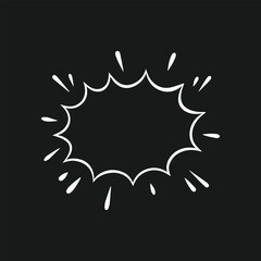 “white Comic Bubble – Jagged Speech Shape for Pop Art & Emphasis Design”